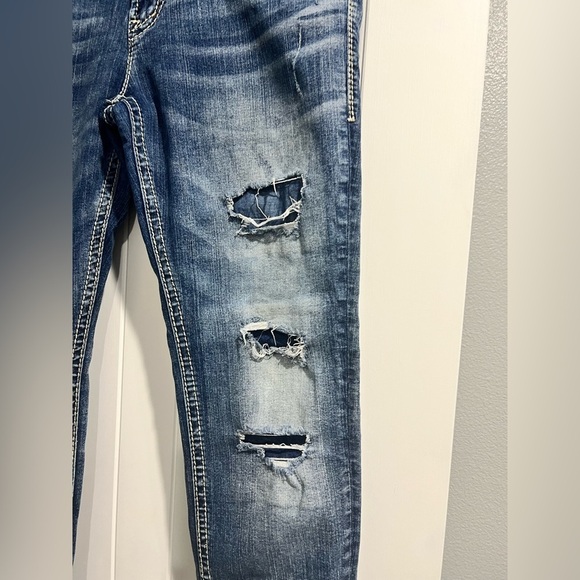 Women’s silver jeans boyfriend distressed 29/29 - Picture 4 of 12